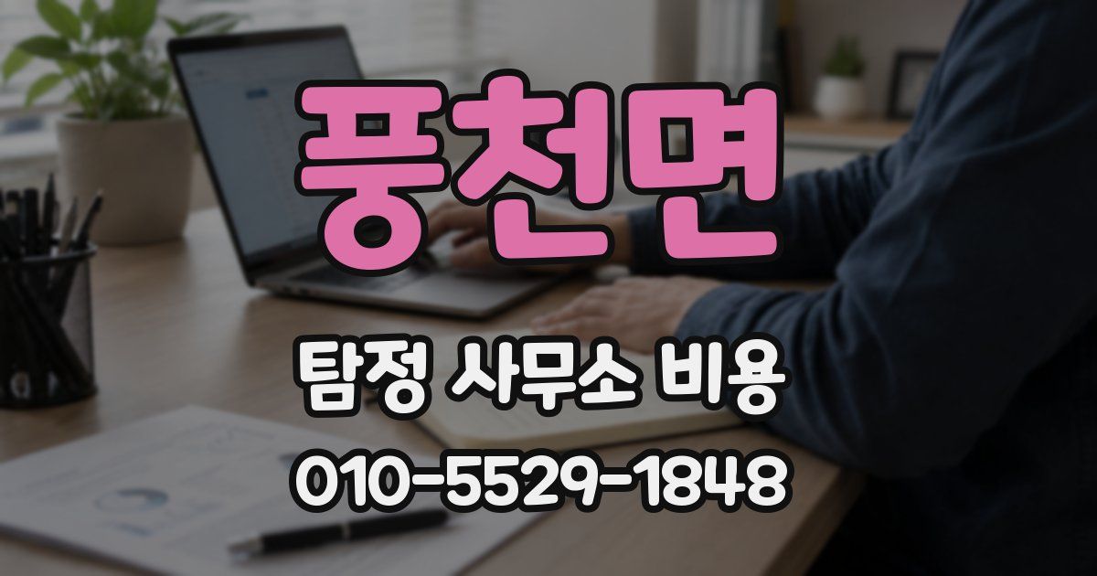 풍천면 탐정 사무소 비용