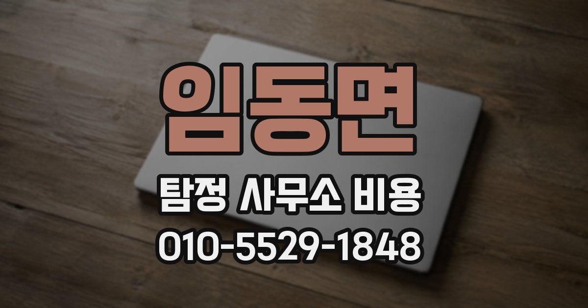 임동면 탐정 사무소 비용