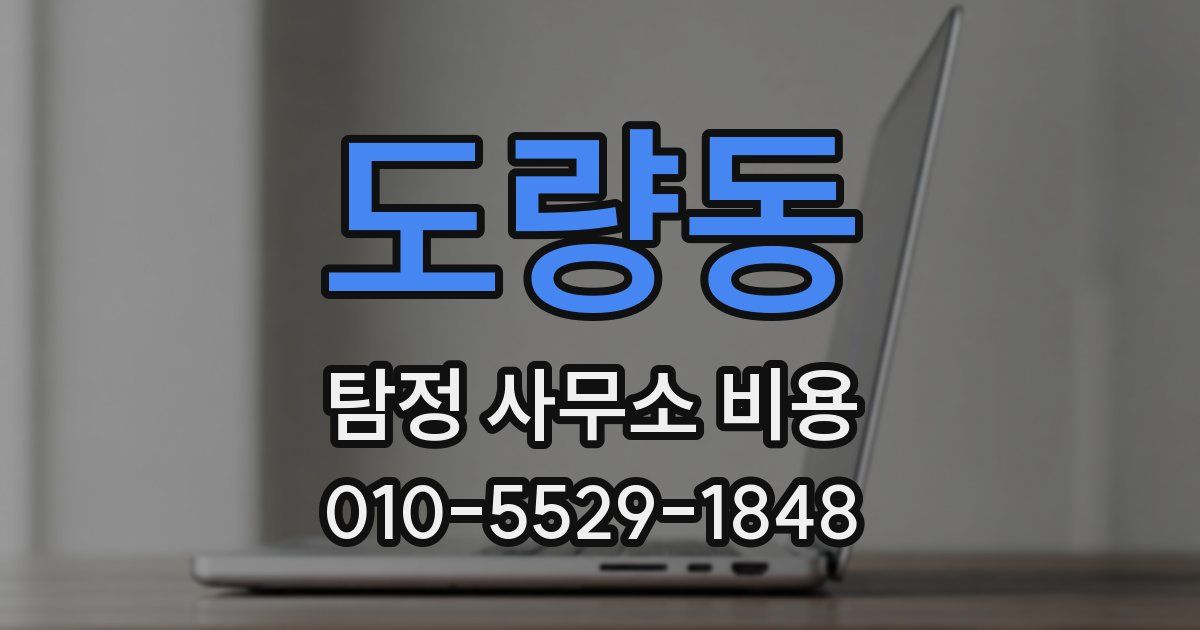 도량동 탐정 사무소 비용