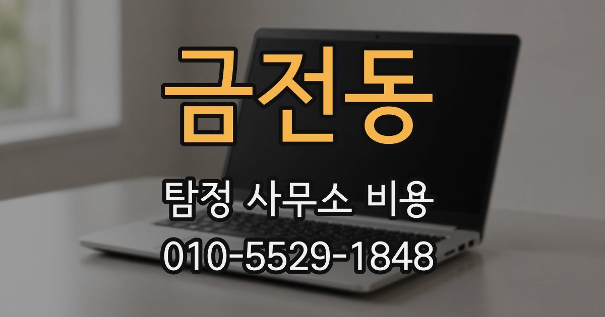 금전동 탐정 사무소 비용