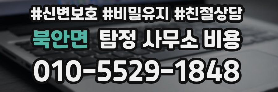 북안면 탐정 사무소 비용