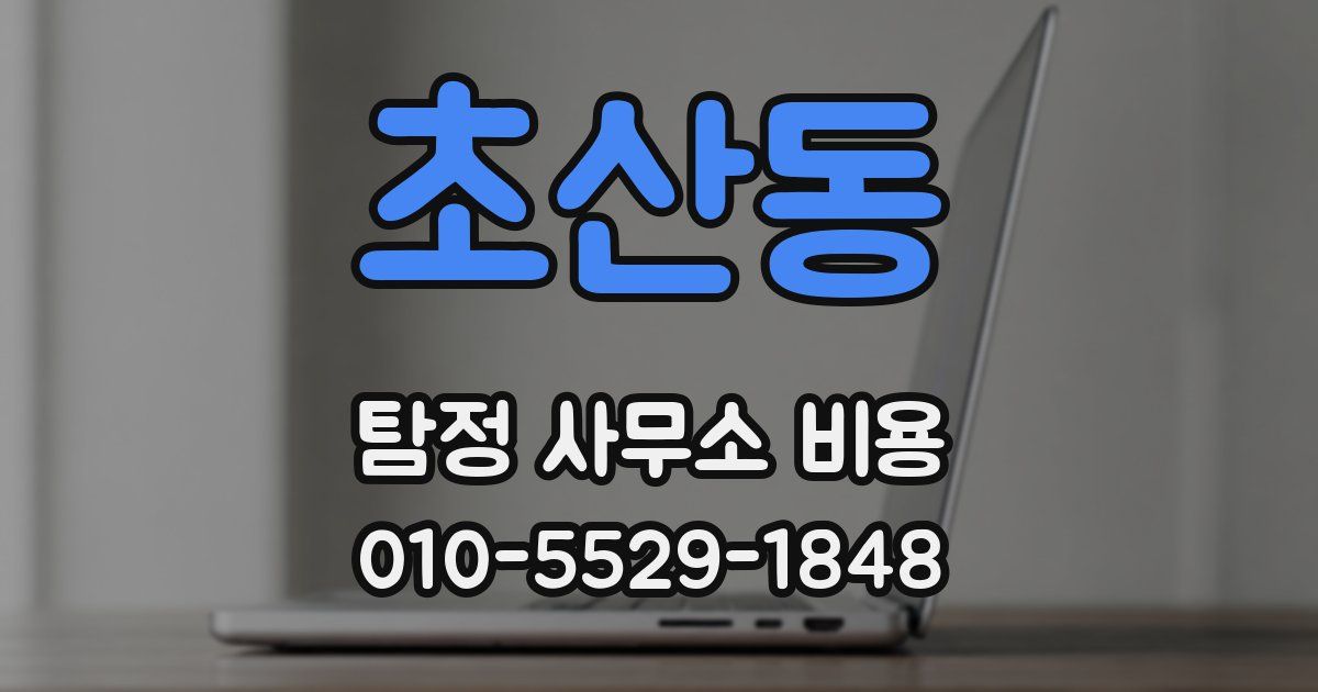 초산동 탐정 사무소 비용
