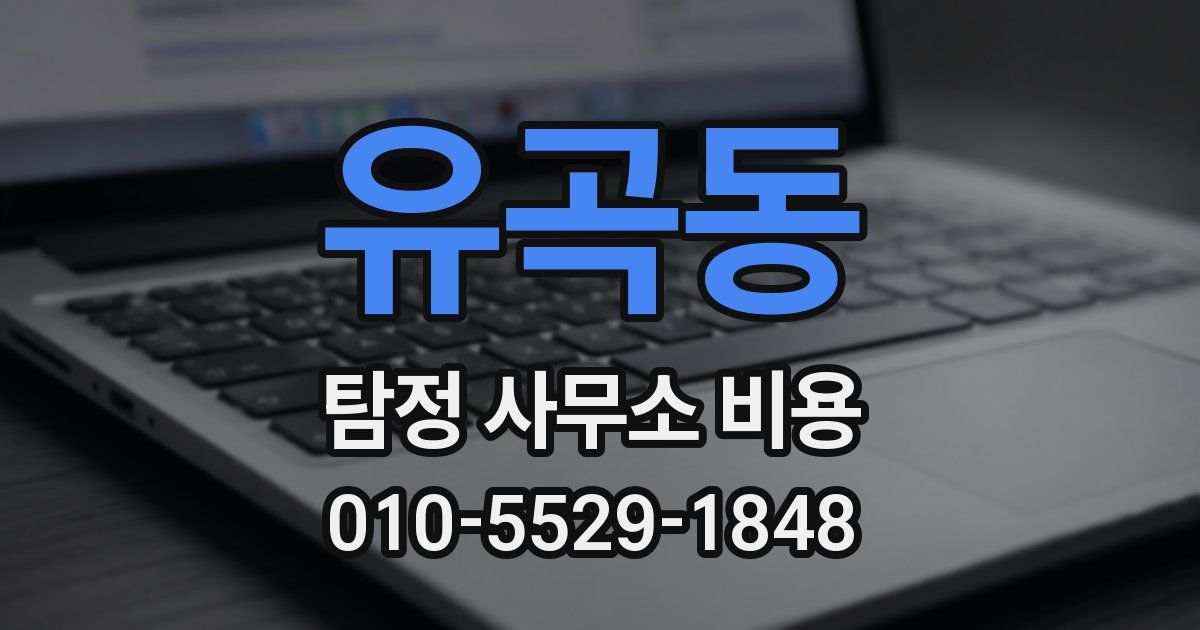 유곡동 탐정 사무소 비용