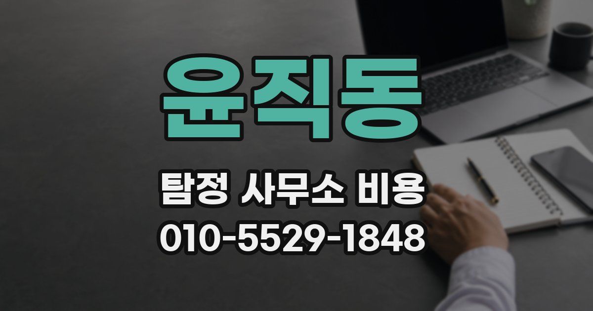 윤직동 탐정 사무소 비용
