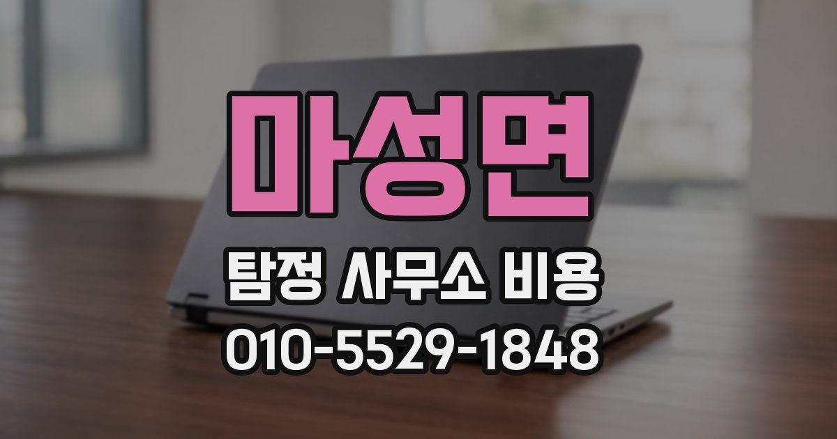 마성면 탐정 사무소 비용