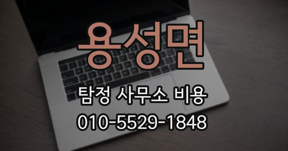 용성면 탐정 사무소 비용