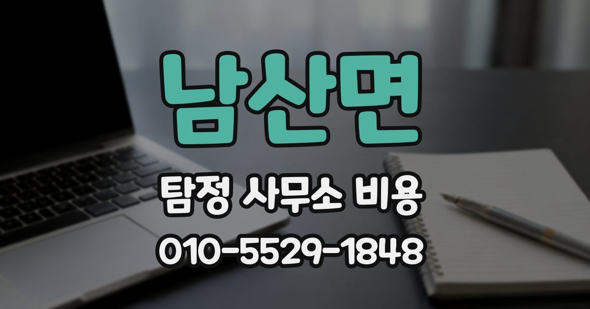 남산면 탐정 사무소 비용