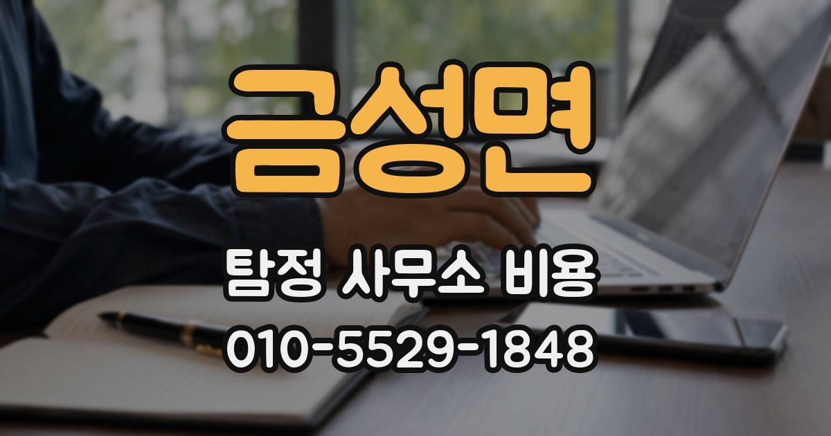 금성면 탐정 사무소 비용