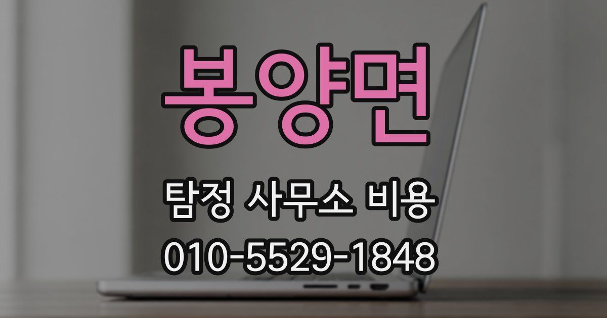 봉양면 탐정 사무소 비용