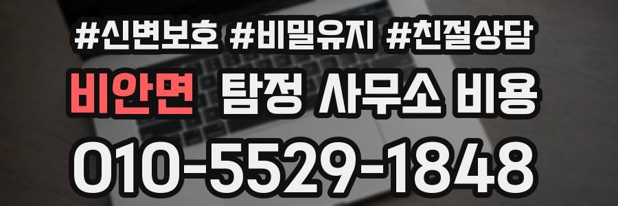 비안면 탐정 사무소 비용