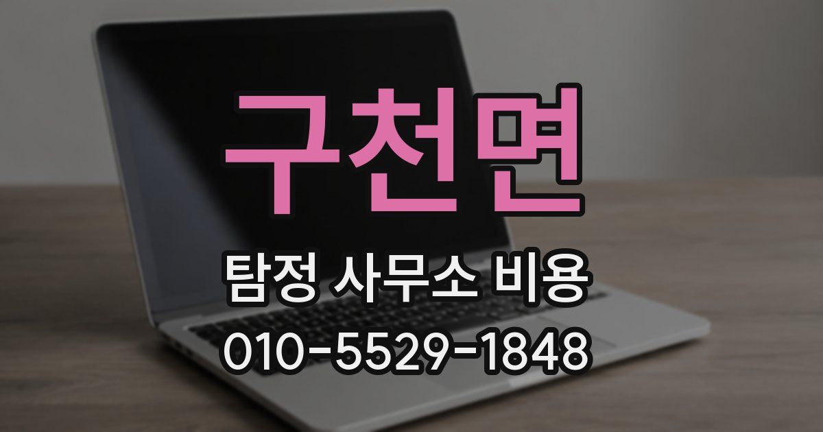 구천면 탐정 사무소 비용