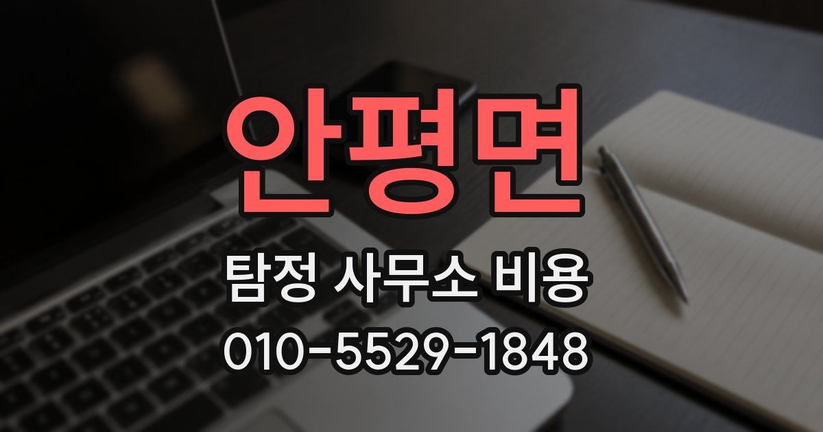 안평면 탐정 사무소 비용