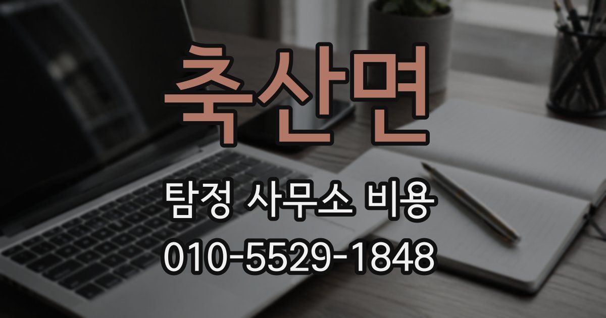 축산면 탐정 사무소 비용