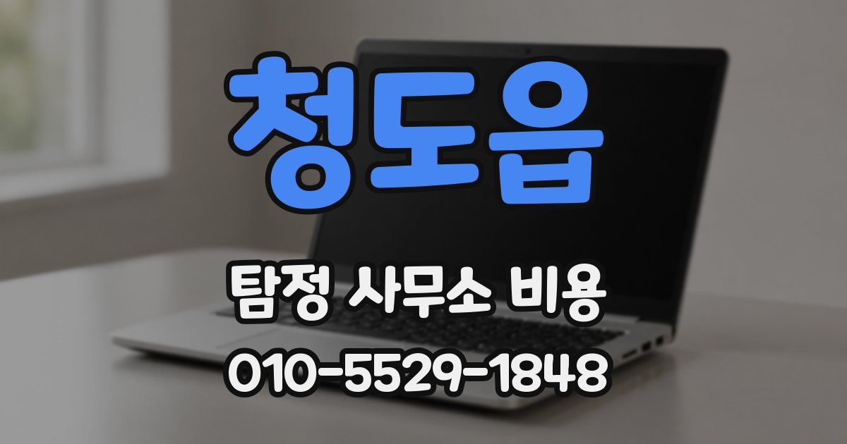 청도읍 탐정 사무소 비용