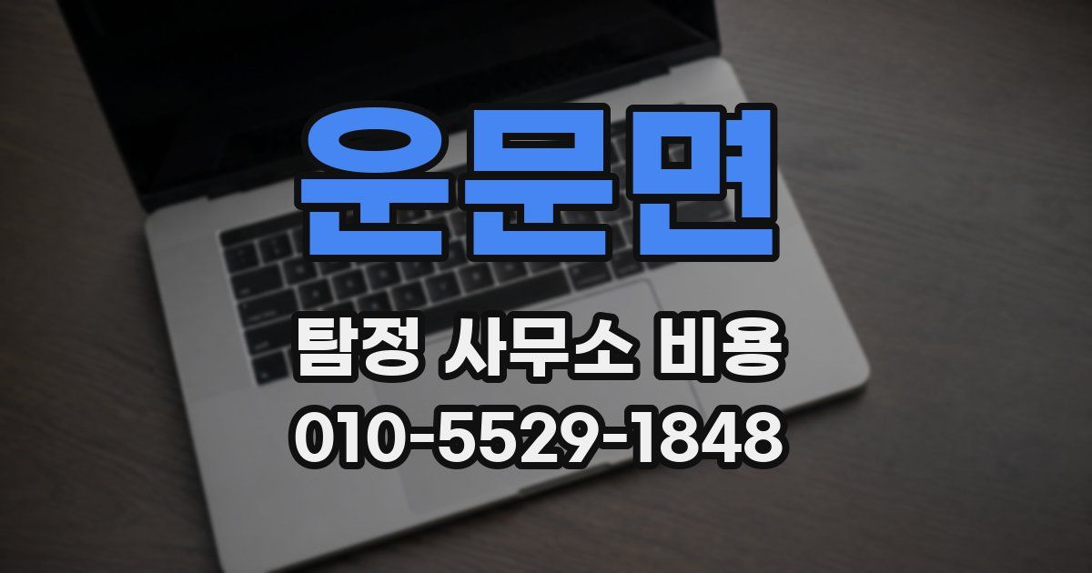 운문면 탐정 사무소 비용
