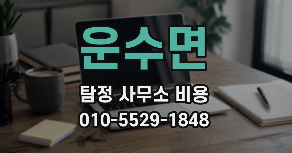 운수면 탐정 사무소 비용