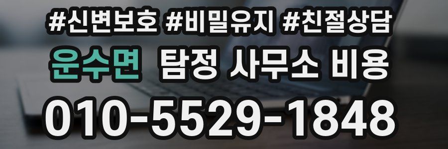 운수면 탐정 사무소 비용