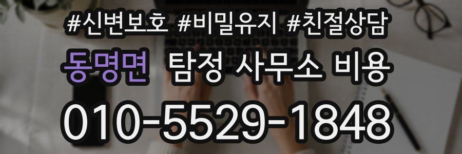 동명면 탐정 사무소 비용