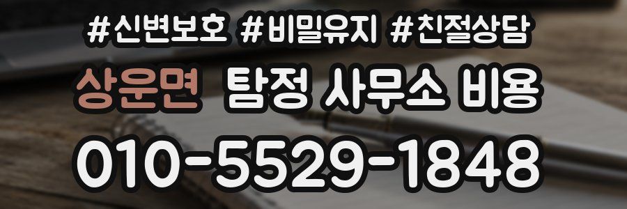 상운면 탐정 사무소 비용