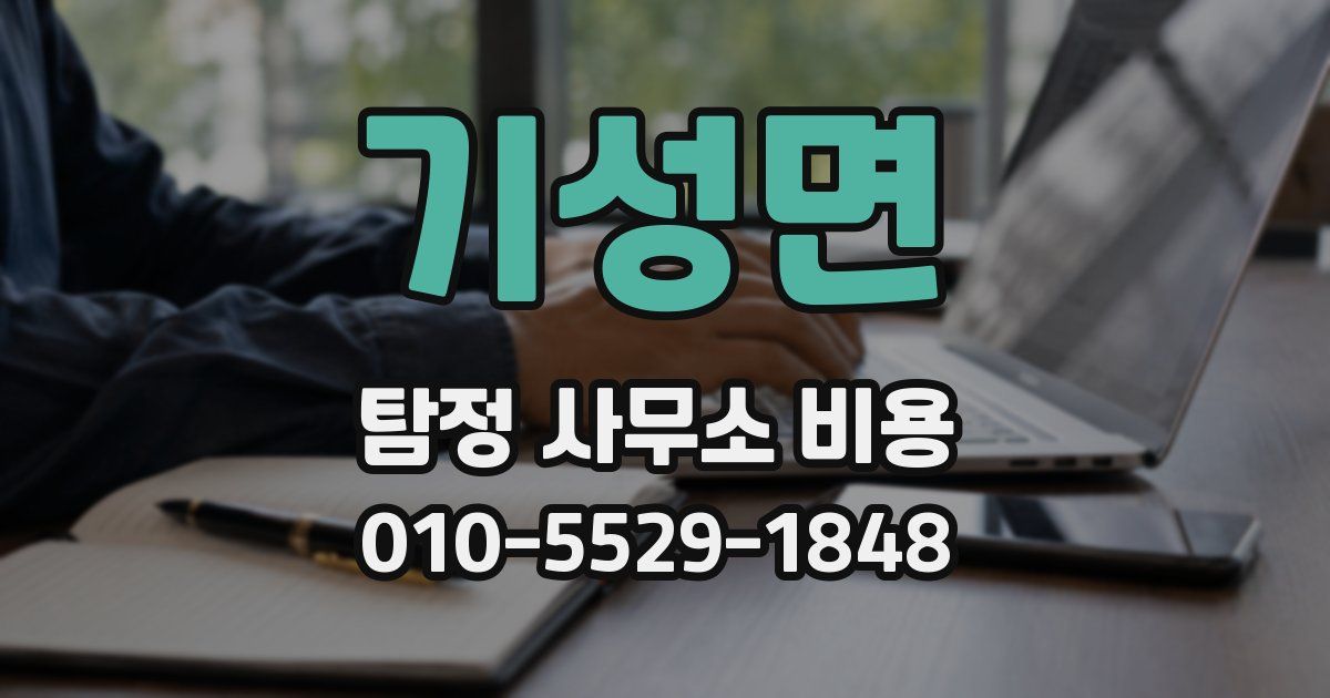 기성면 탐정 사무소 비용