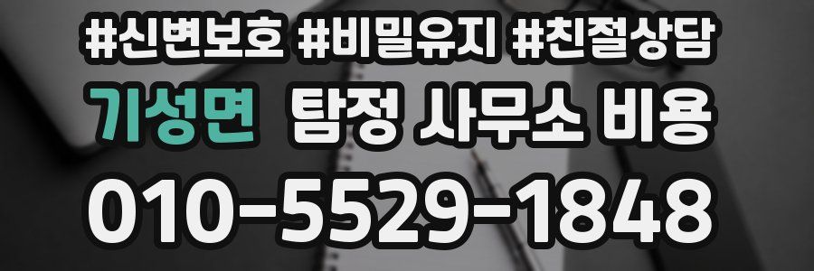 기성면 탐정 사무소 비용