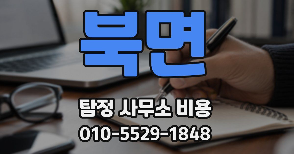 북면 탐정 사무소 비용