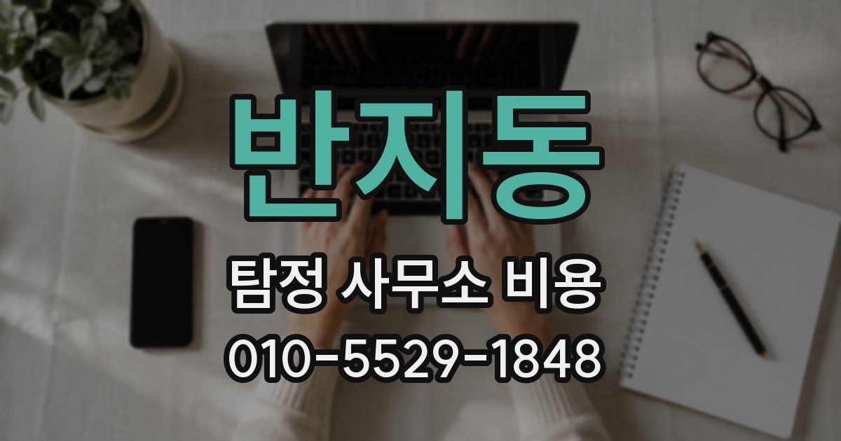 반지동 탐정 사무소 비용