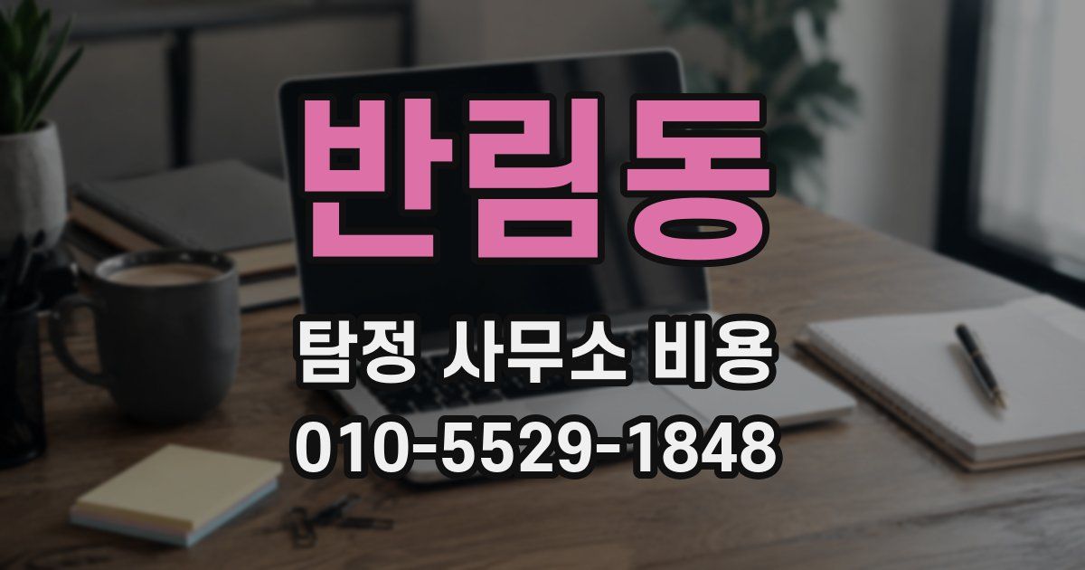 반림동 탐정 사무소 비용