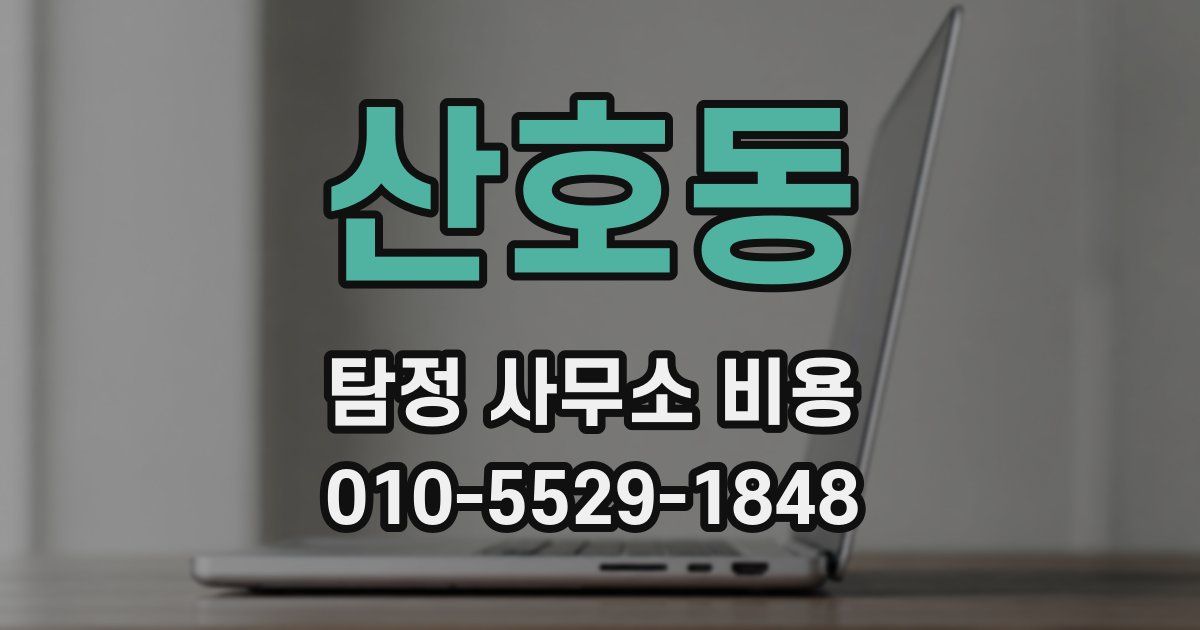 산호동 탐정 사무소 비용