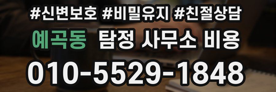 예곡동 탐정 사무소 비용
