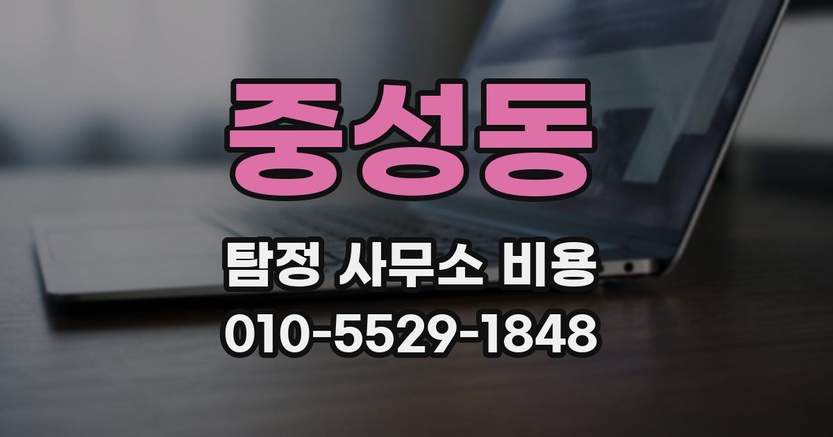 중성동 탐정 사무소 비용