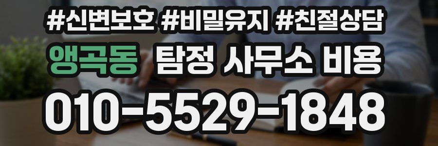 앵곡동 탐정 사무소 비용