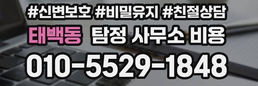 태백동 탐정 사무소 비용