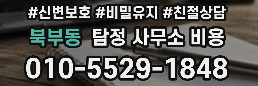 북부동 탐정 사무소 비용