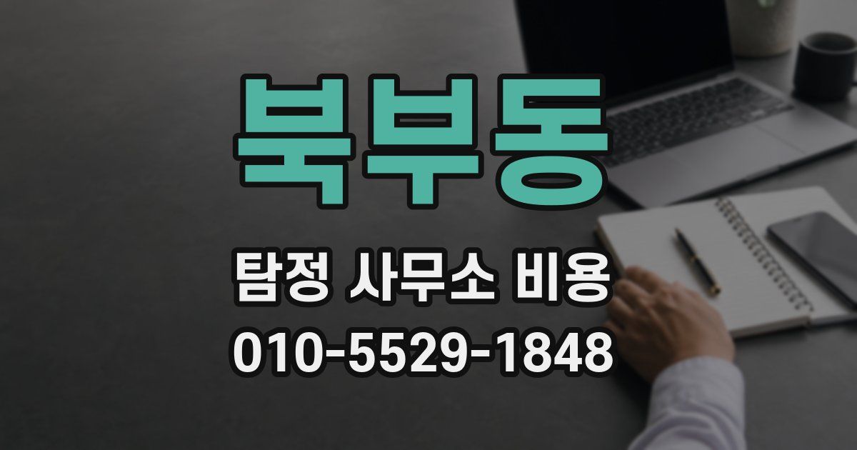 북부동 탐정 사무소 비용