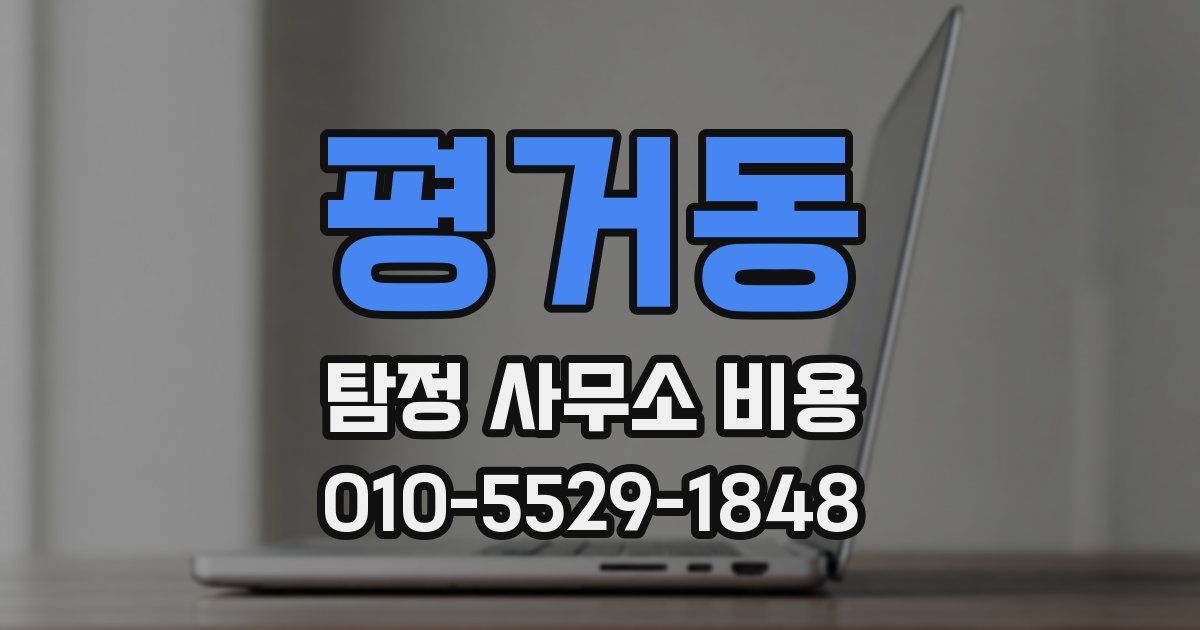 평거동 탐정 사무소 비용