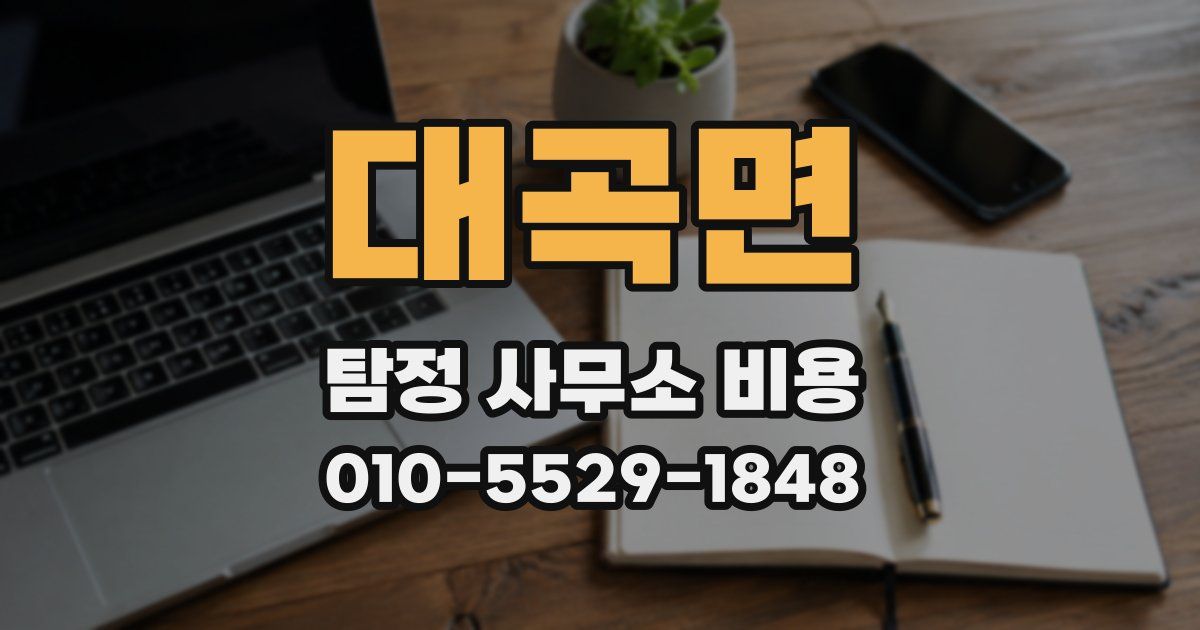 대곡면 탐정 사무소 비용