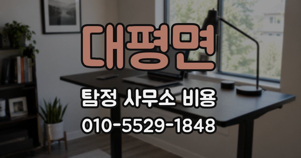 대평면 탐정 사무소 비용