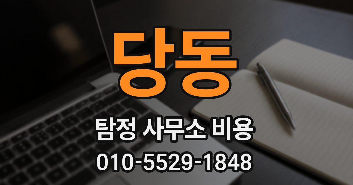 당동 탐정 사무소 비용