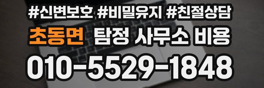초동면 탐정 사무소 비용