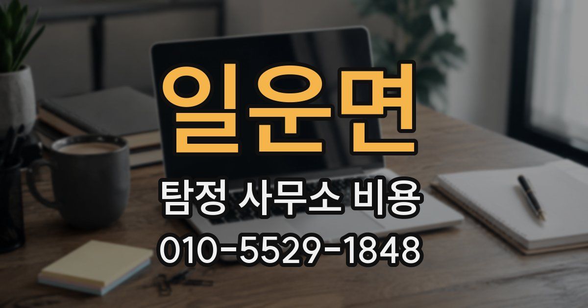 일운면 탐정 사무소 비용
