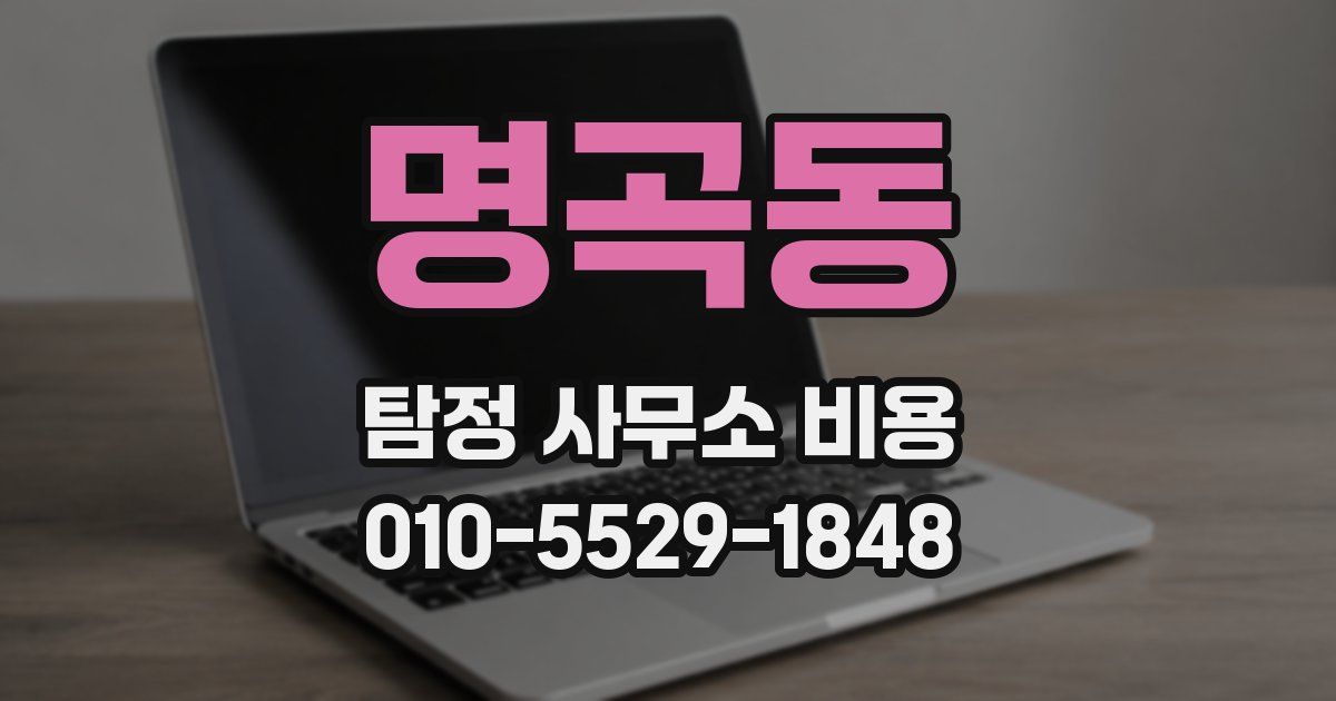 명곡동 탐정 사무소 비용