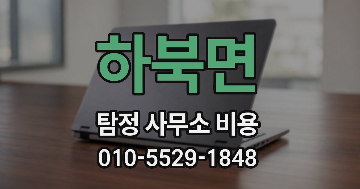 하북면 탐정 사무소 비용