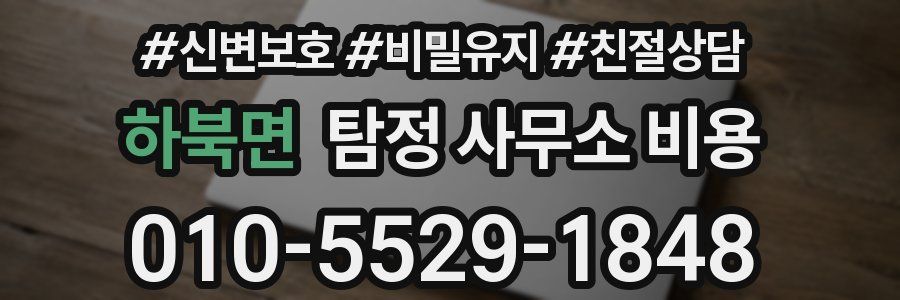 하북면 탐정 사무소 비용