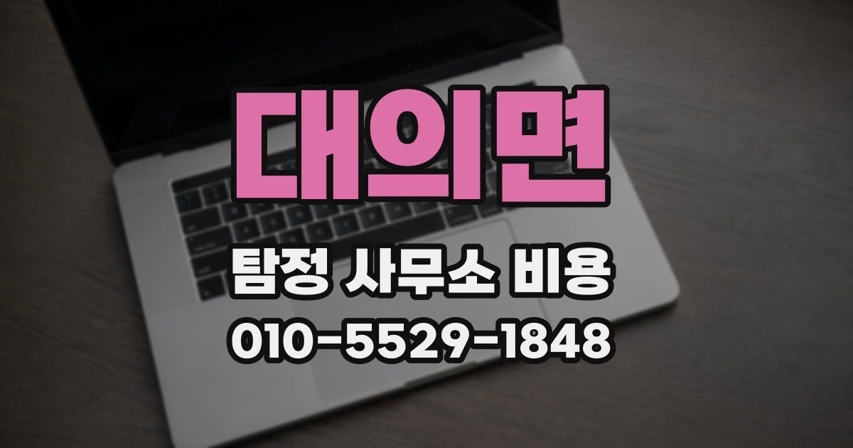 대의면 탐정 사무소 비용