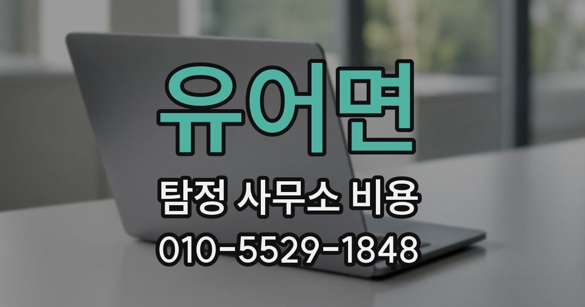 유어면 탐정 사무소 비용
