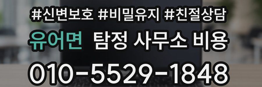 유어면 탐정 사무소 비용