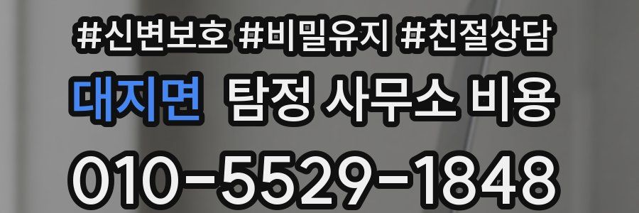 대지면 탐정 사무소 비용
