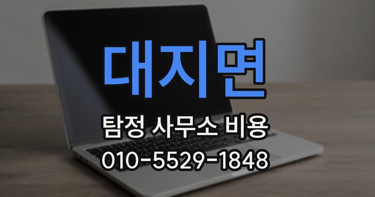 대지면 탐정 사무소 비용