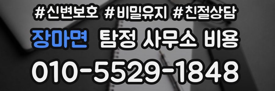 장마면 탐정 사무소 비용